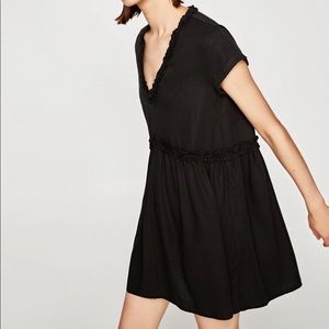 Zara Tencel Black Dress